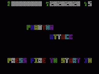 Phantom Attack title screen for Vic-20